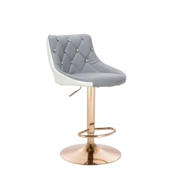 Barová stolička Elegance Gold Silver-White